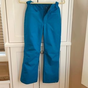 ROXY Backyard Girls Ski Snow Pants M/10 in Teal (BRV0)